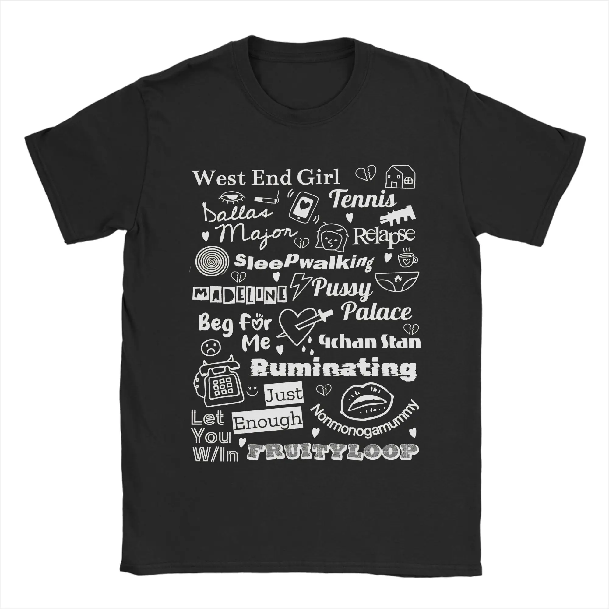 West End Girl Collage Lily Allen West End Girl Tour 2026 Men's T Shirt  Novelty Tees Short Sleeve Round Neck T-Shirt Gift Tops