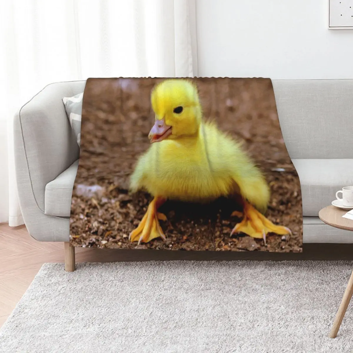 ANIMALS #62 - Adorable Yellow Duckling Throw Blanket Summer Beddings Winter beds Single Decorative Sofas Bed Large Blankets
