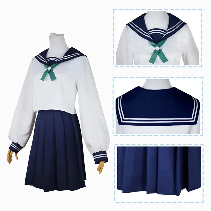 2025 Anime Jujutsu Kaisen Riko Amanai disfraz Cosplay JK falda de marinero uniforme escolar fiesta de Halloween carnaval mujeres pelucas vestidos