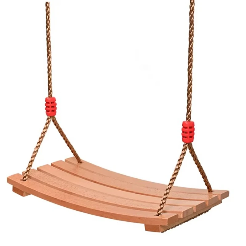 Outdoor Indoor Wooden Hanging Tree Swing Seat Durable Swing Garden Theater Family Education Adventure Park