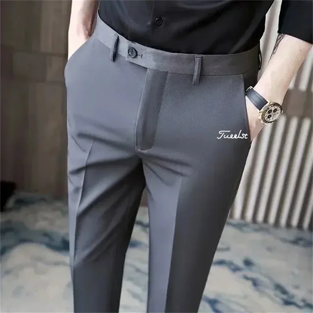 Brand Titlesit Golf Pants for Men's New Autumn Golf Clothing Fashion Casual Business Trousers Sports Pants Golf Wear for Men