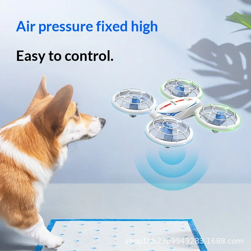 Entrenador de drones con luces LED, mini avión RC, cuadricóptero, juguete volador para niños principiantes, fácil control, avión interior y exterior