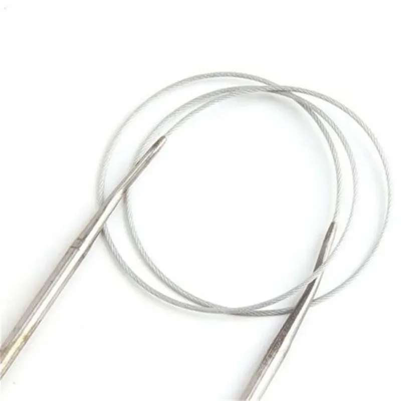 11Pcs/Set 43/65/80/120 cm Stainless Circular Knitting Needles Pins Crochet Weaving Needlework Tools