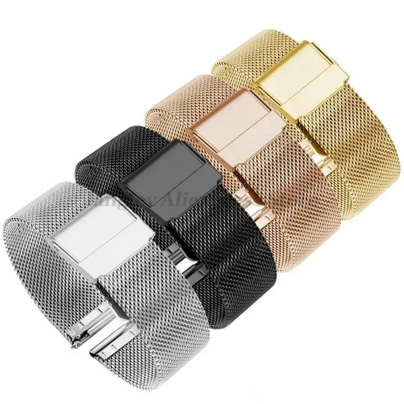 0.6mm Mesh Watch Strap for DW Watch Steel Milanese Strap 12mm 14mm 16mm 17mm 18mm 19mm 20mm 21mm 22mm 24mm Men Women Watch Band