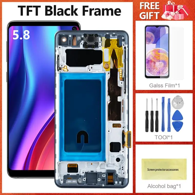 New! 6.1'' For Samsung Galaxy S10 SM-G973F/DS G973U G973 LCD S10 Display LCD Touch Screen Digitizer Assembly