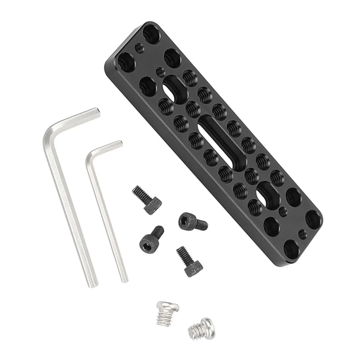 Camera Baseplate Extension Long Cheese Plate with Multiple 1/4inch-20 Thread Holes for DLSR Camera DIY