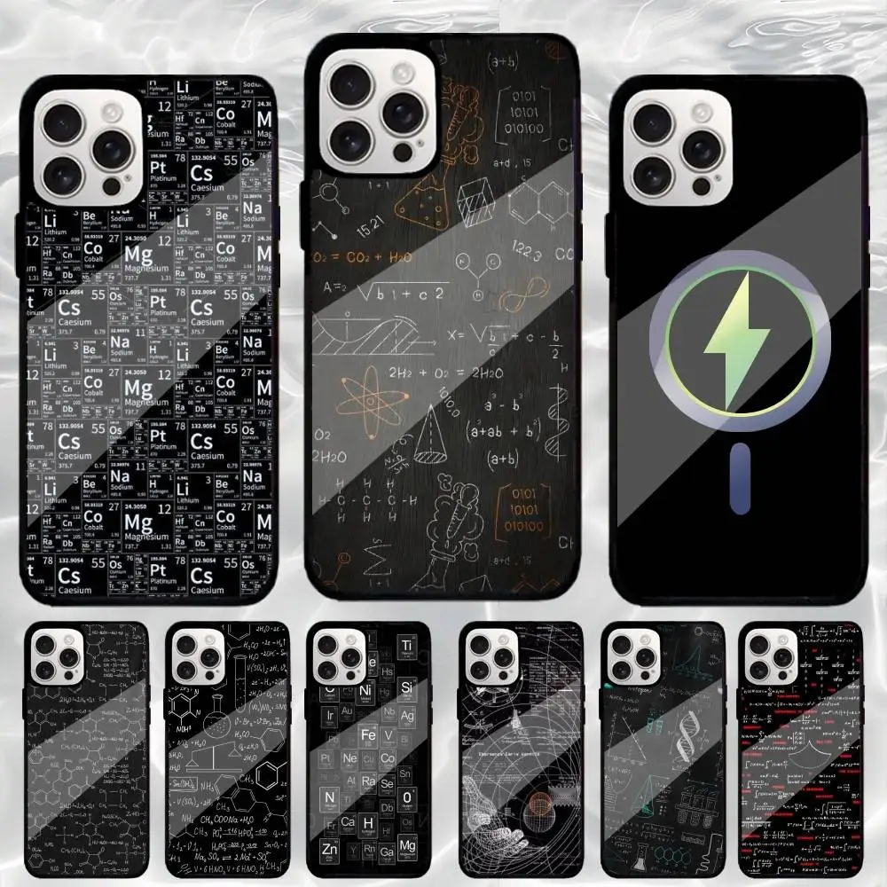 

C-Chemistry P-Periodic Table Phone Case For iPhone17,16,15,14,13,12,11 Plus,Pro Max Magnetic Magsafe Wireless Charging