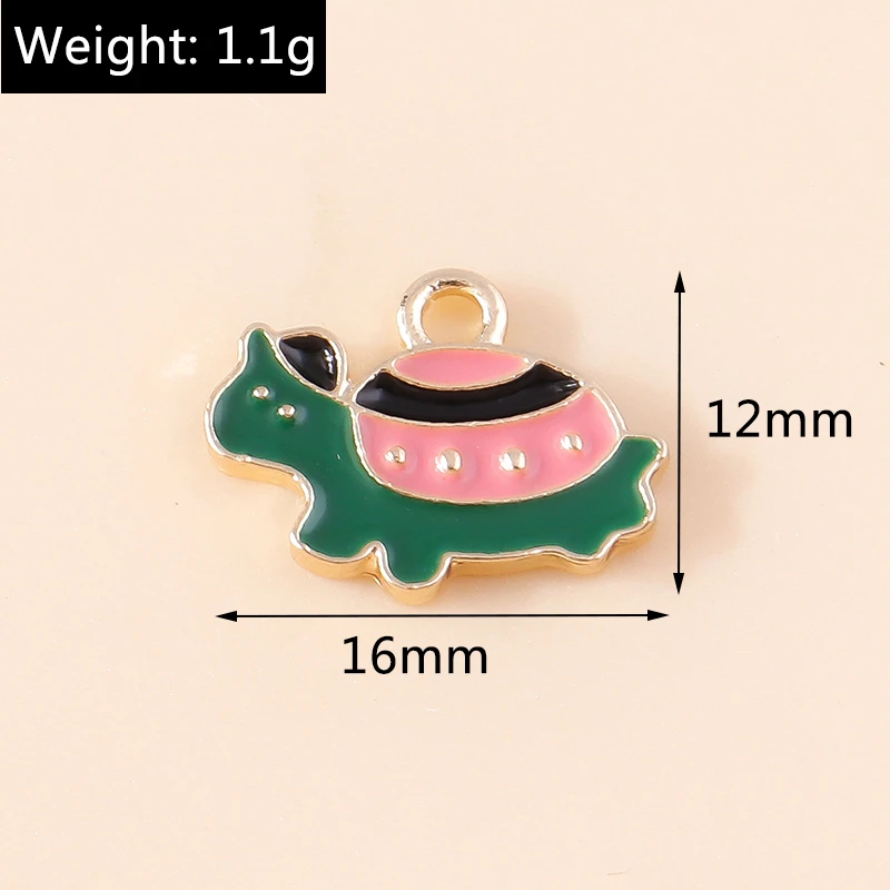 20 Stück niedliche, gemischte Emaille-Anhänger in Form von Schildkröten, Seesternen und Fischen zum Basteln von Halsketten, Ohrringen, Armbändern und anderen Schmuckstücken. – Detail 10