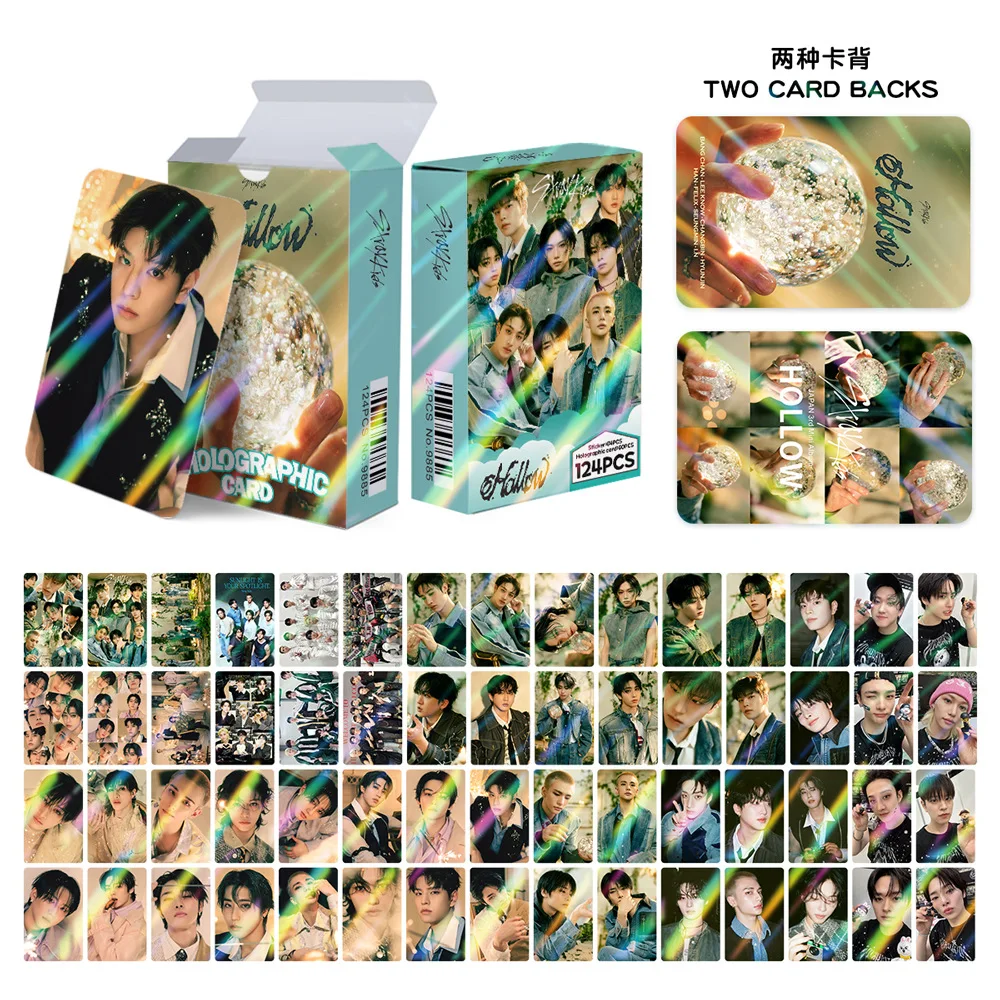 124 pièces carte laser carte à collectionner STRAYKIDS mini nouvelle carte flash creuse exclusive SKZOO star photo carte LOMO