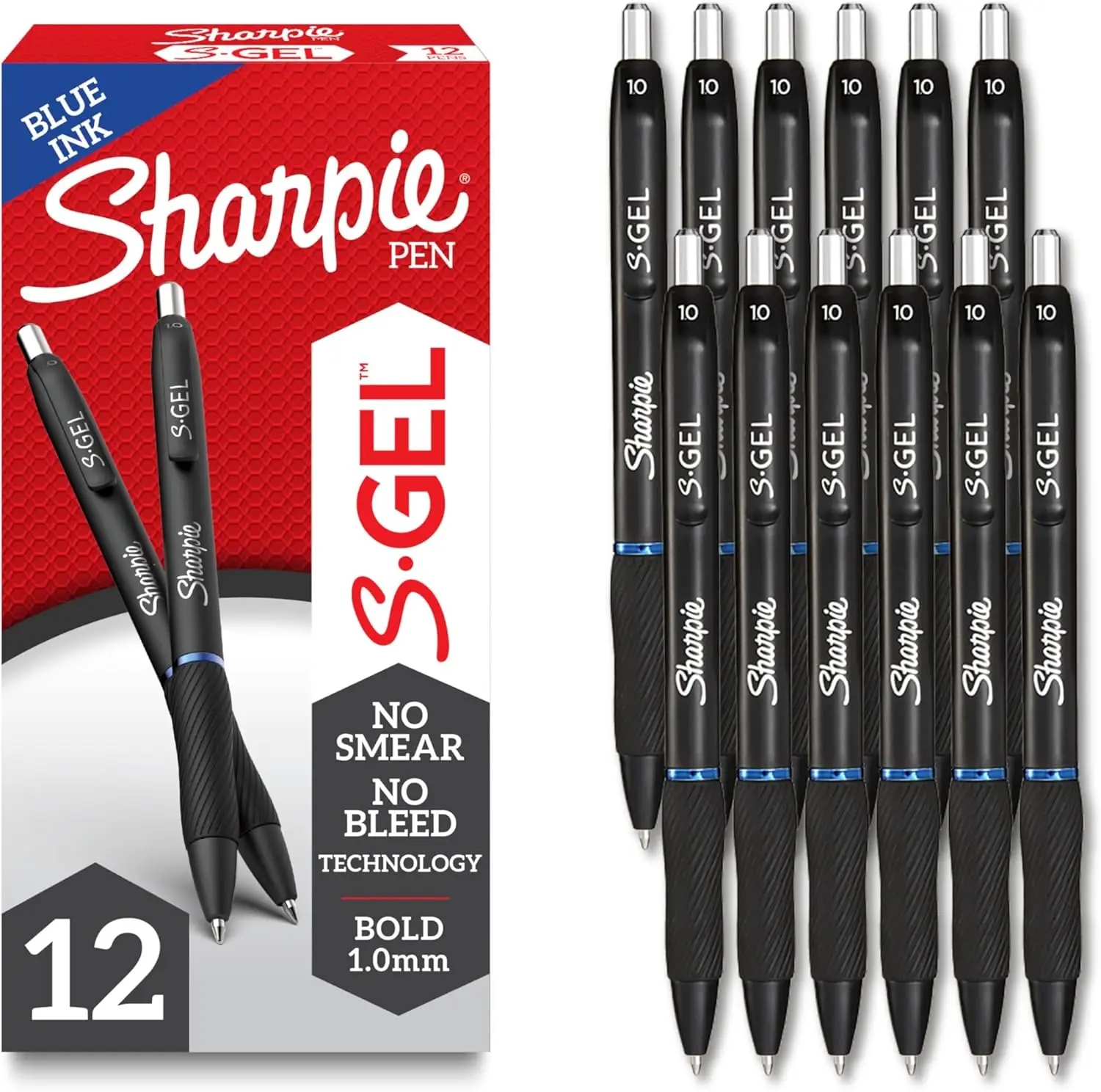 

Blue Gel Pens Bold Point 1.0mm Smooth Writing No Smear for Home Office School Journaling