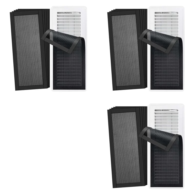 ABNM 18 Pack Vent Covers For Home Floor Vent Covers 4X10 Inch Magnetic Vent Screen Mesh Floor For Home Ceiling Wall Air Vent