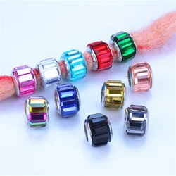 5 Pcs Hair Braid Rings Dreadlocks Beads DIY Hair Clip Cuffs Ring Plastic Colorful Hair Braiding Tool Accessories Crochet Braids