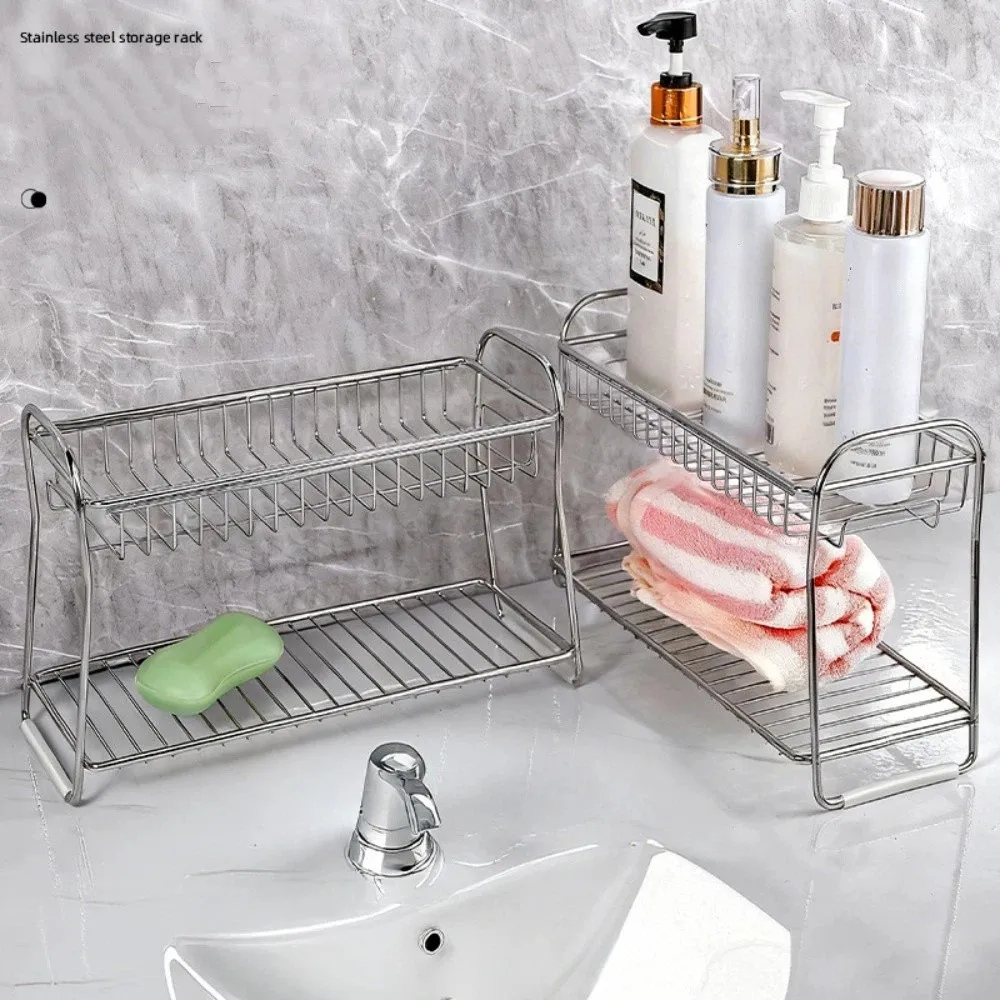 New Stainless Steel Storage Shelf Space Saving Multi-Functional Kitchen Rack Heavy Duty Versatile Organizer Bathroom