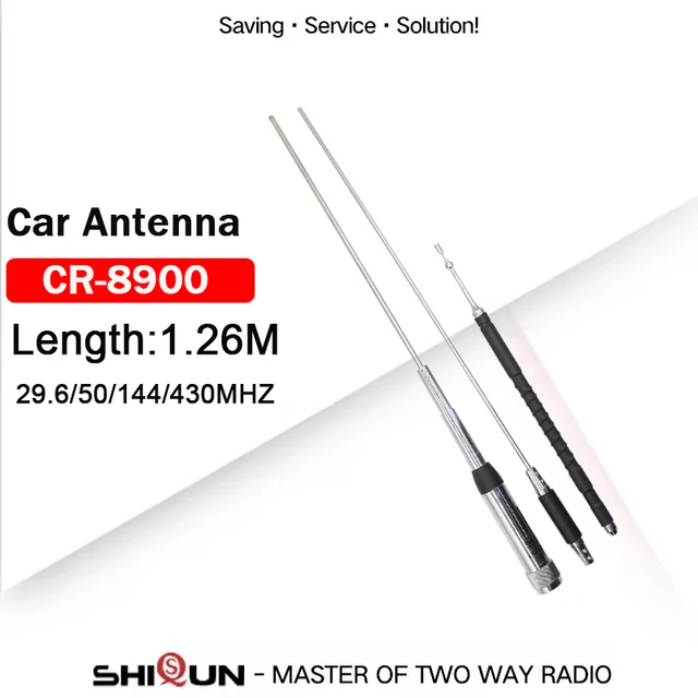 CR 8900 Antena samochodowa 29,6/144/435 MHz do mobilnego radia samochodowego TH-8600 PL-259 CR-8900 Antena czterozakresowa do radia samochodowego TYT TH-9000D