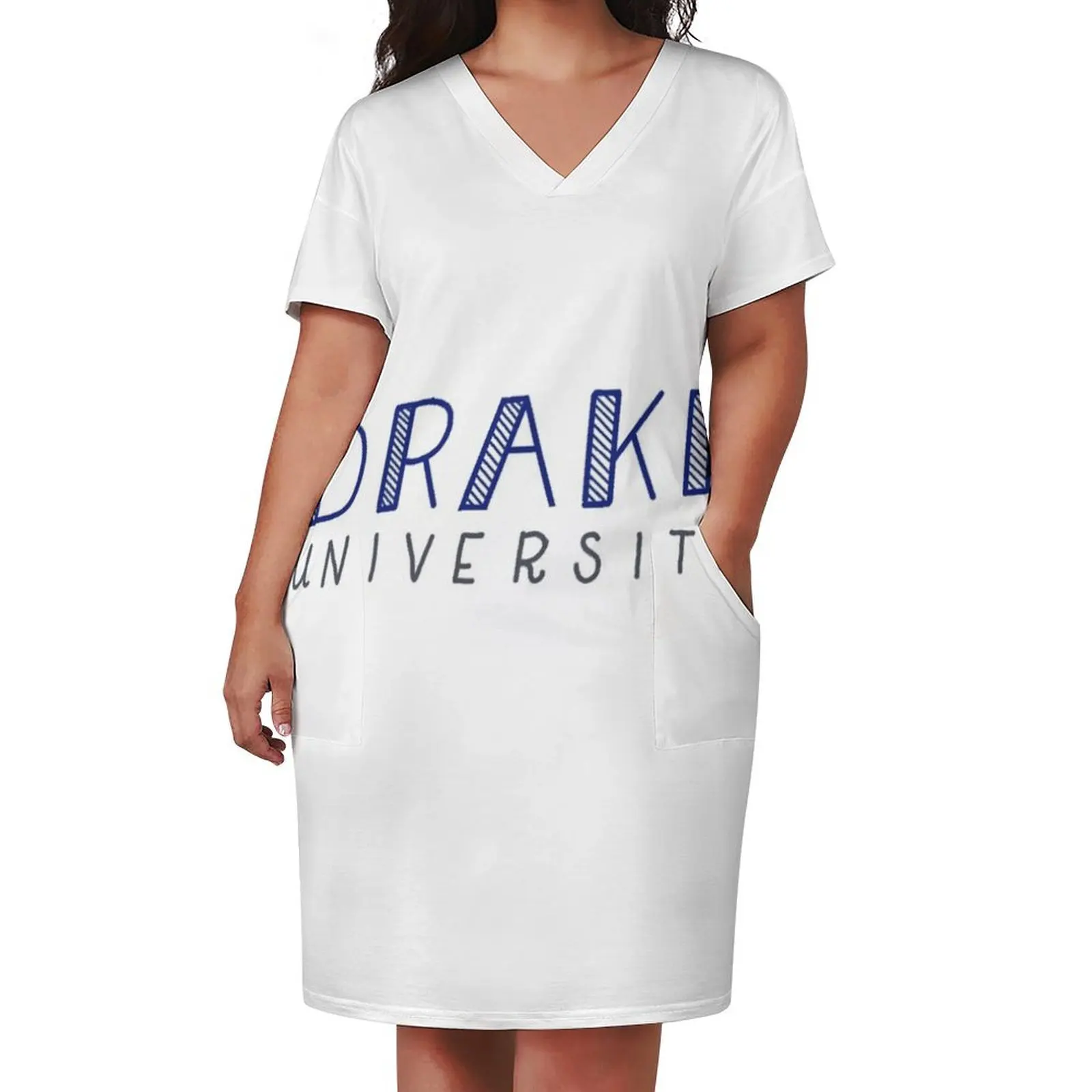 Drake University Loose Pocket Dress women's clothing summer 2025 novelties dress for women purple dress