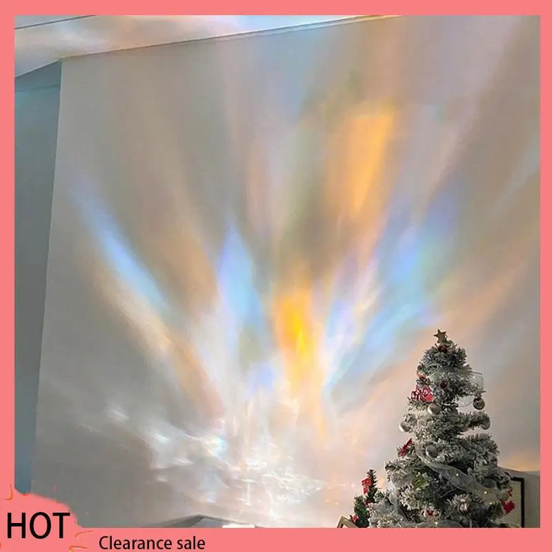 A88Z 3D Dynamic Water Ripple Projector Lamp 16-Color Crystal Night Light With Remote Control For Bedroom, Living Room Study Dura