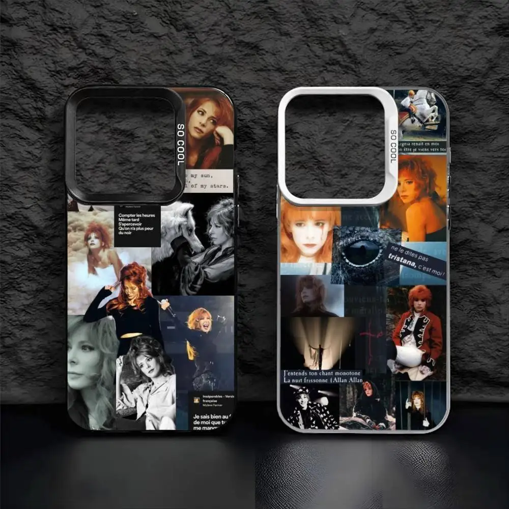 

Singer M- Mylene F-Farmer Phone Case For iPhone17, 16,15,14,13,12 Pro Max Black Candy Matte Shockproof Cover