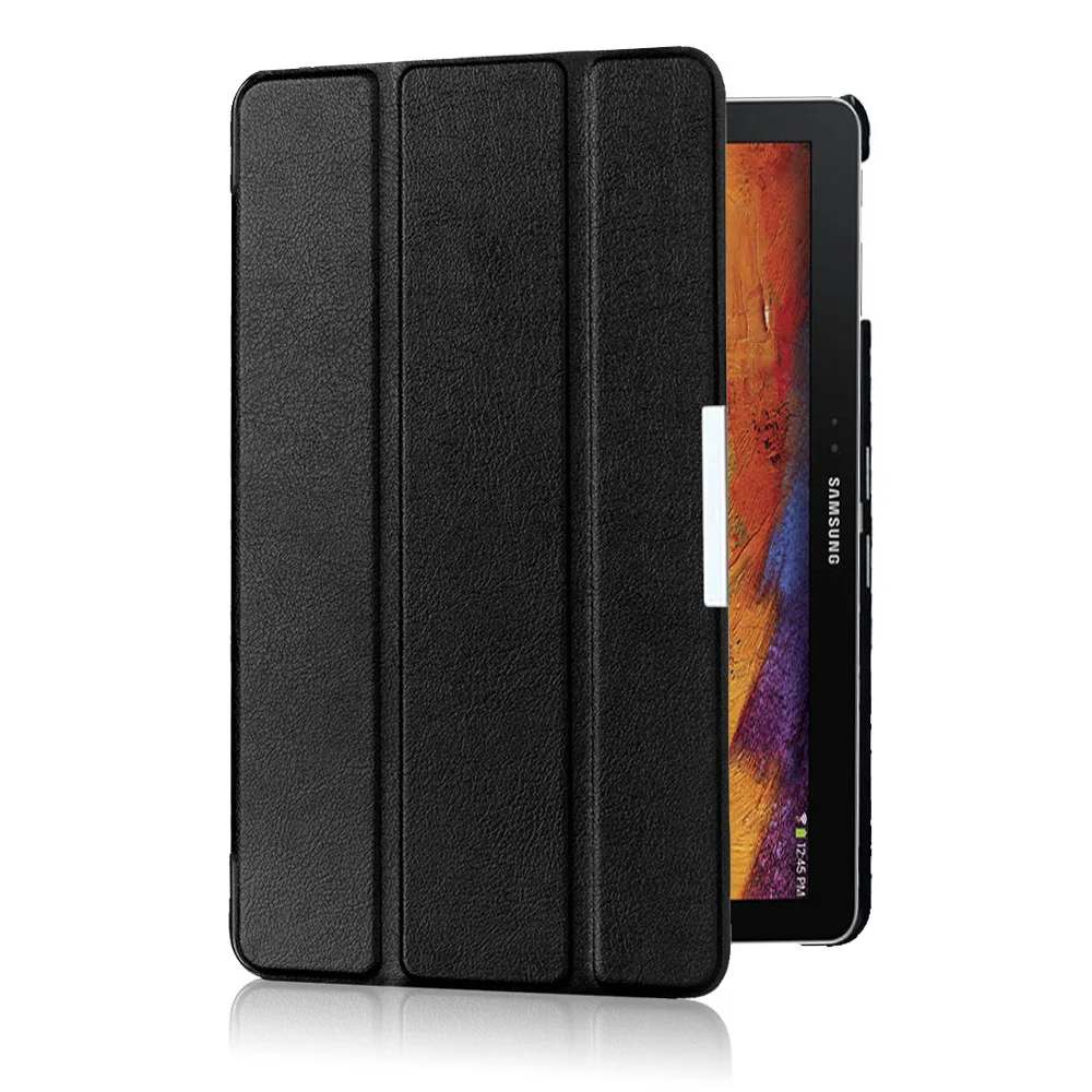 Case for Samsung Galaxy Tab Pro 10.1 (SM-T520/T521/T525), Tri-fold Flip Folio Durable Leather Shell Portable Protective Sleeve