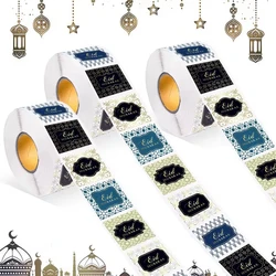 500Pcs 3.8cm EID Mubarak Stickers Gift Bag Candy Box Seal Labels 2025 Ramadan Islamic Muslim Party DIY Decoration Paper Sticker