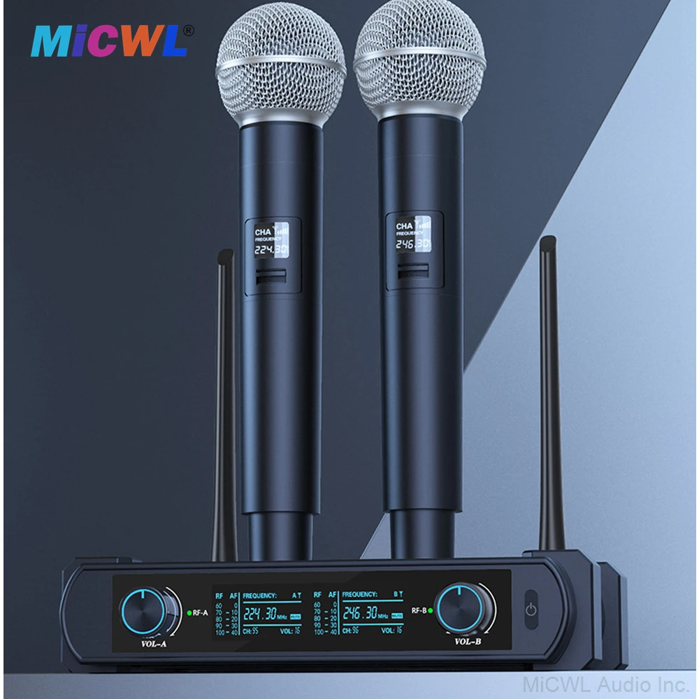 BLX188 VHF 2 채널 무선 핸드헬드 마이크 시스템 4채널 DJ 가라오케 무대 공연 노래