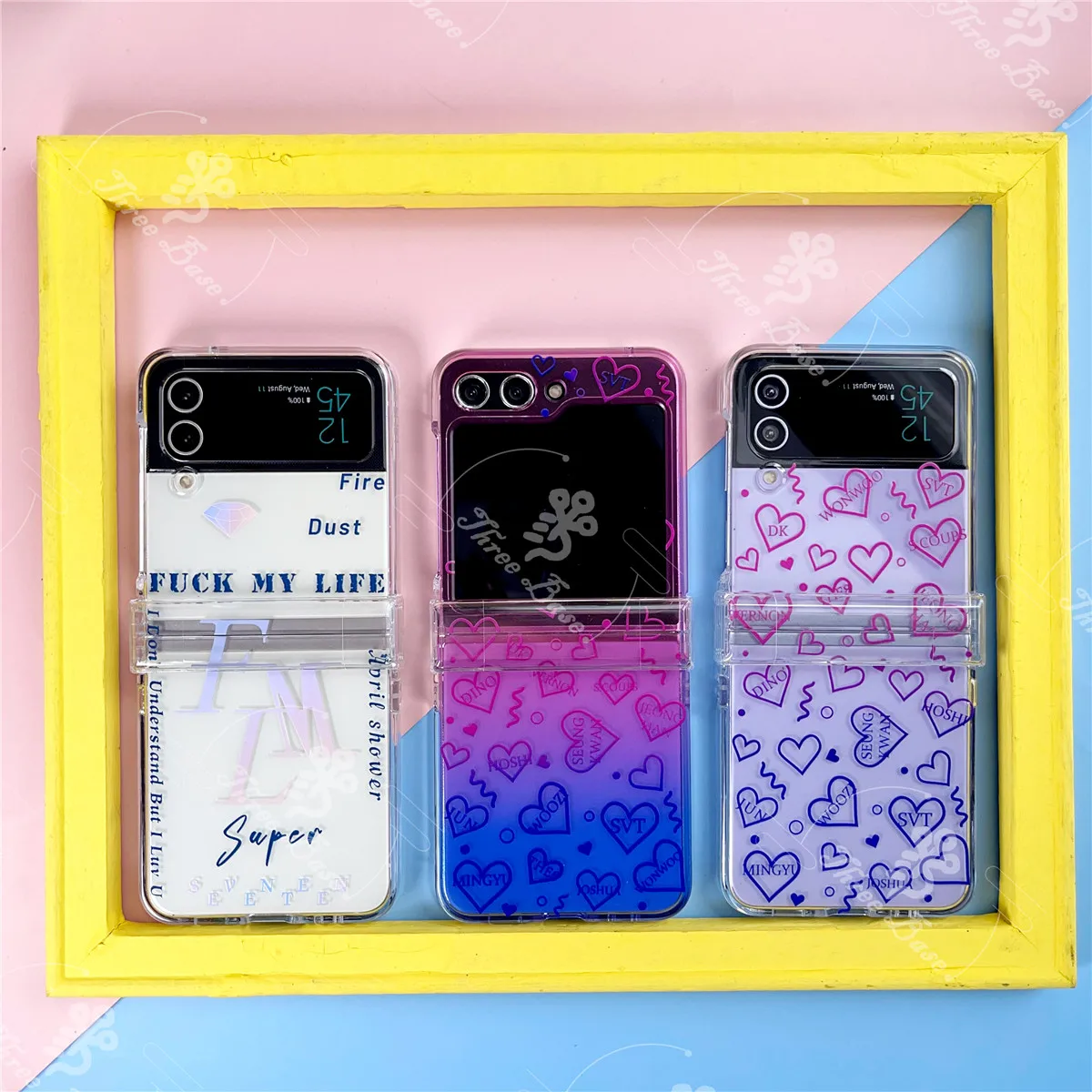 Phone case 17 FML Jun Hoshi Joshua DK THE8 JEONGHAN For Samsung Galaxy Zflip 5  Zflip 3 Zflip 4 Anti Shock Drop Proof Cover