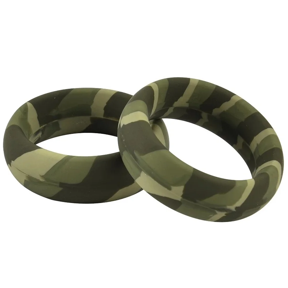 1PC Silicone Durable Penis Rings Ejaculation Delay Camouflage Tire Rings Penis Erection Scrotum Bind Adult Sex Toys For Men