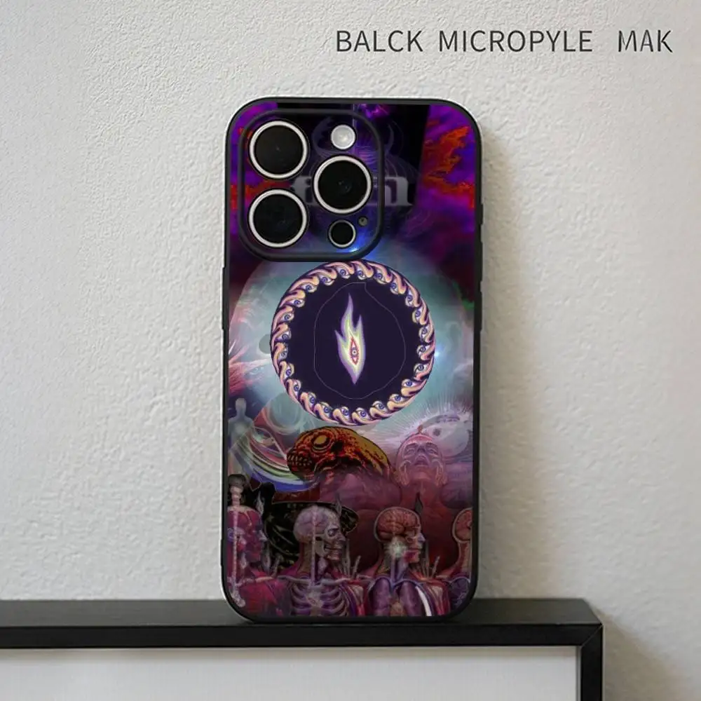 Klassieke Tool Band Lateralus Telefoonhoesje voor iPhone17,16,15,14,13,12,11 Plus, Pro Max Zachte Zwarte Cover