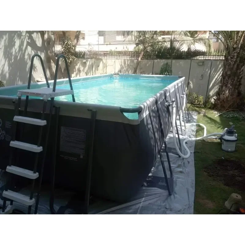 【من الصين】INTEX 26356 5.49*2.74*1.32m إطار مستطيل كبير فوق الأرض حمام سباحة فولاذي وإكسسوارات متضمنة Family Enj #4