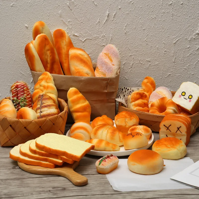 Imitation Bread Simulated Food Model Fake Baguettes Home Decor Keychain Decor Window Display Photography Props Kitchen Toy