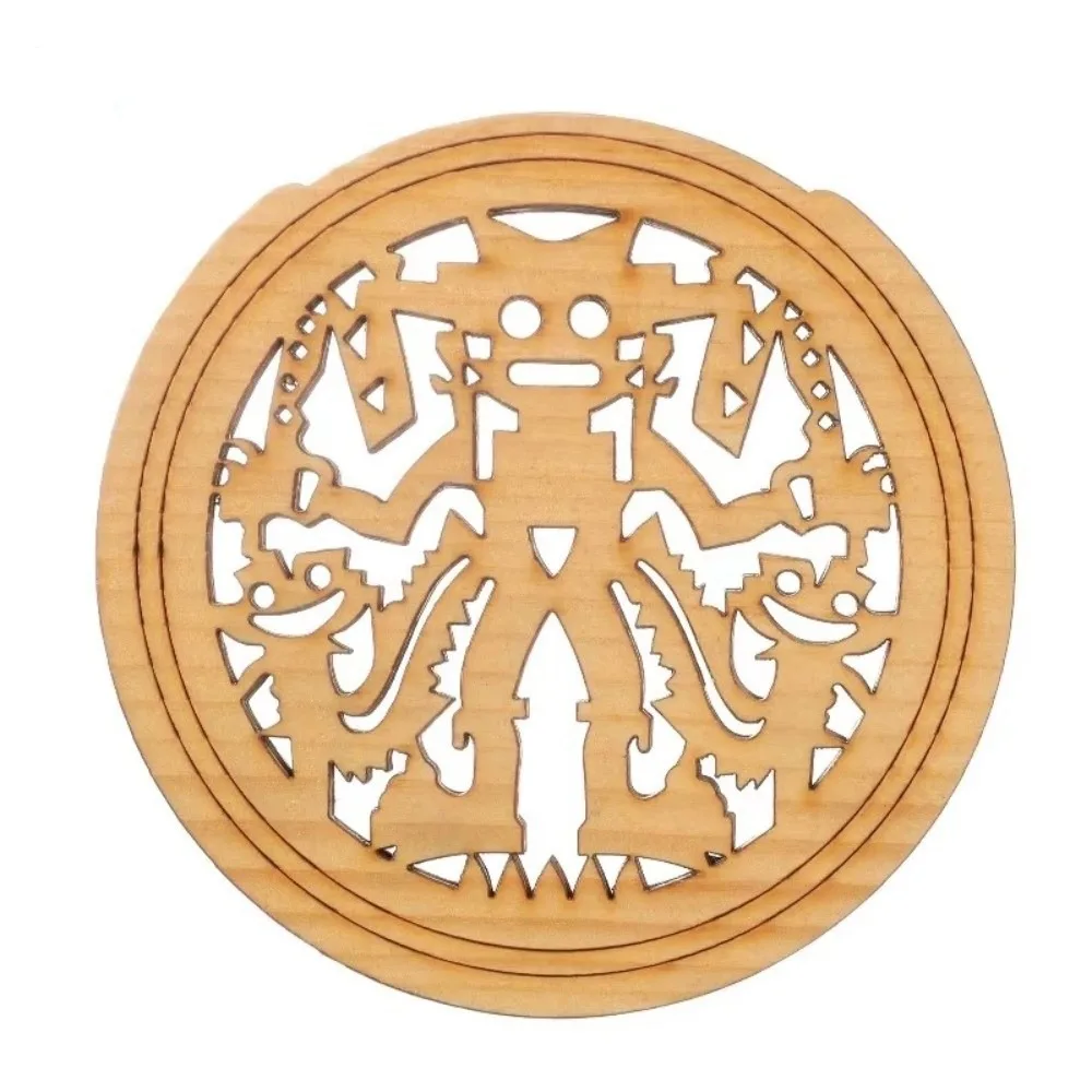 Wood Guitar Soundhole Cover Anti-Feedback Decorative Cutout Acoustic Guitar Accessory 41 Inch Round Shape Guitar Feedback Buster