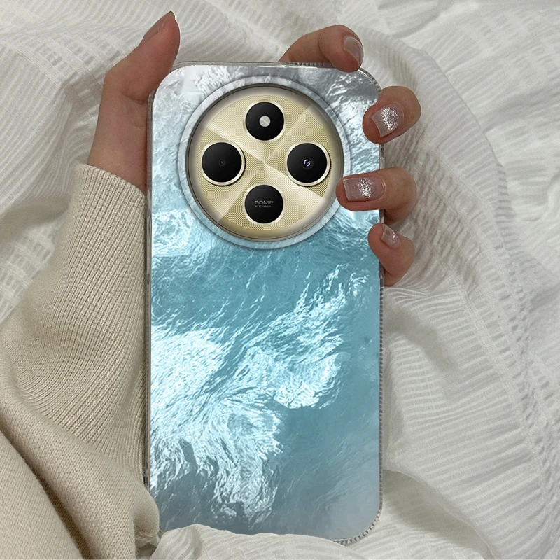

Gradient Glacier Texture Girls Women Phone Case For Xiaomi Poco X3 X5 M6 X6 X3 NFC M5s M6 Pro C61 Shockproof Funda Cover Coque