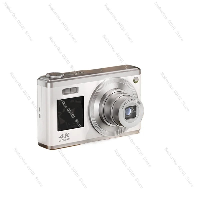 4K high definition digital camera | student telescopic lens, front and rear dual IPS display, 10X optical zoom