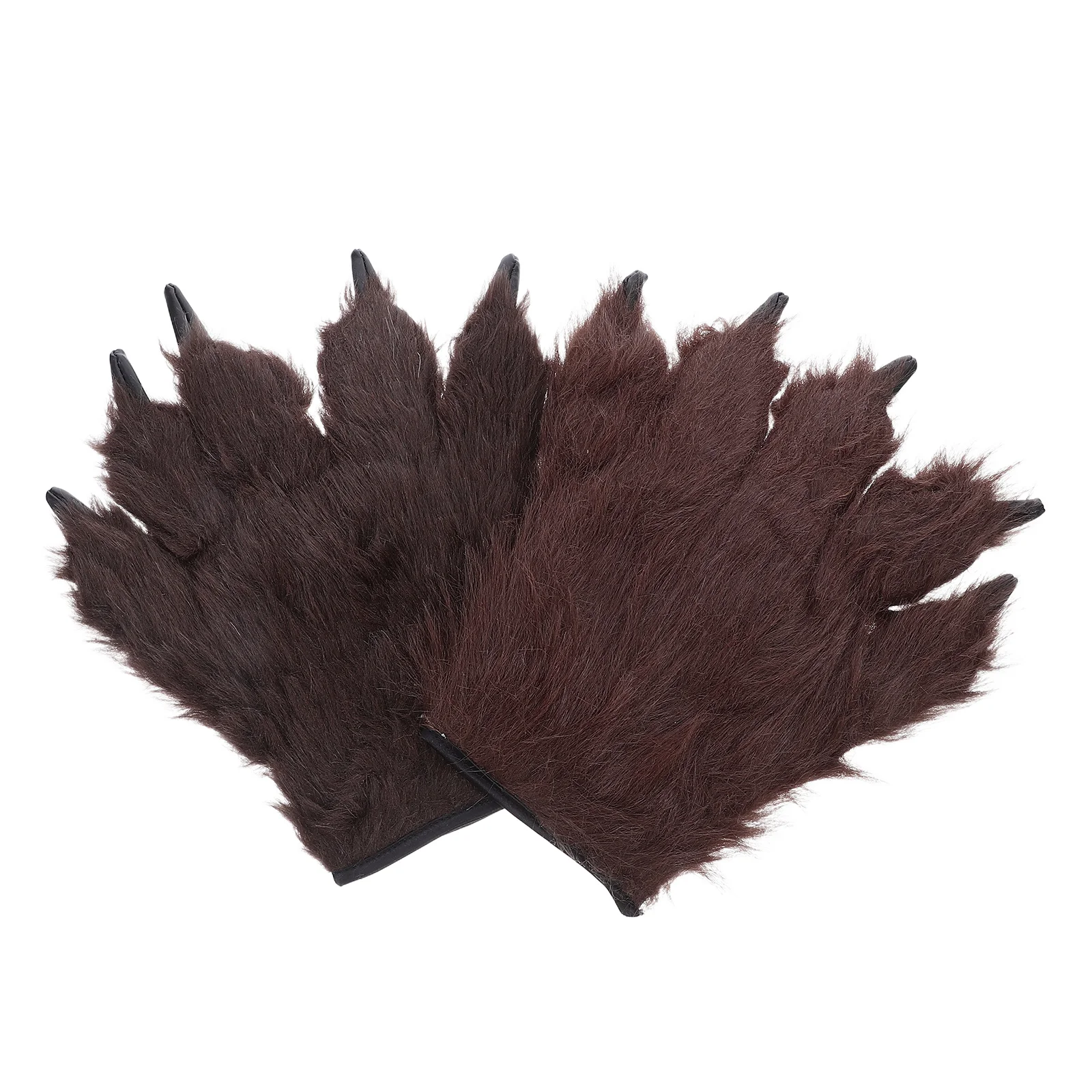 1 par de guantes de garra de hombre lobo para Halloween, Horror, lobo aterrador, mano peluda, garras peludas, accesorios de disfraz de vampiro gótico, hombre lobo