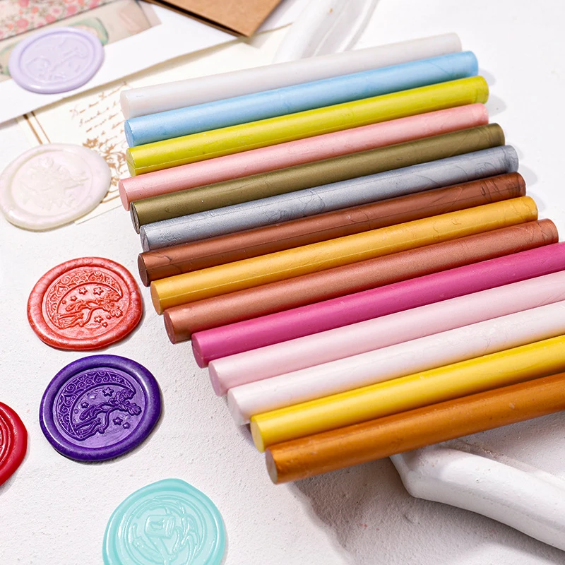 10PCS 11mm * 135mm DIY Seal Wax Sticks For Melting Glue Gun Stick Wedding Party Invitation Sealing Wax For Gift Decoration