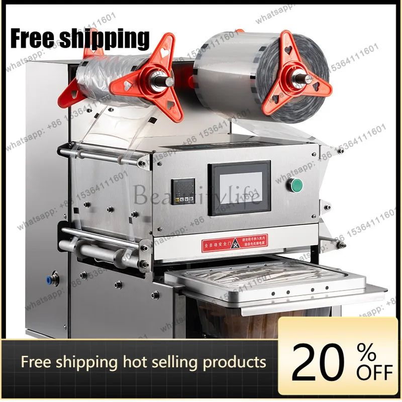 Desktop electric modified atmosphere packaging machine cooked food braised fresh meat takeaway sealing machine