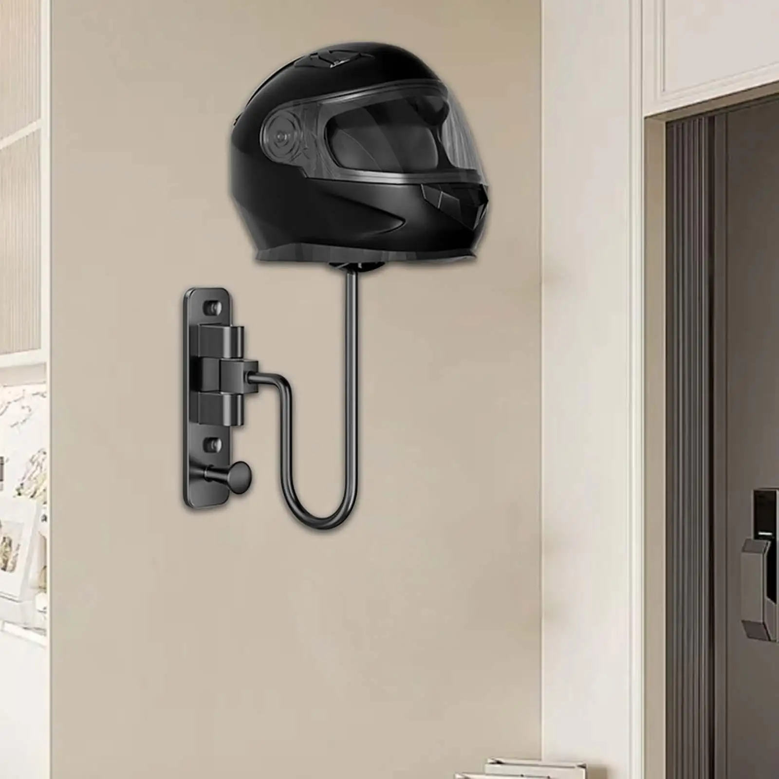 

Motorcycle Helmet Holder with Hook Caps Multifunctional Football Helmet Rack