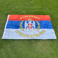 Aerlxemrbrae 90x150cm rosyjska Serbia flaga stanu 3x5ft niestandardowa flaga Serbia wiszące flagi i banery