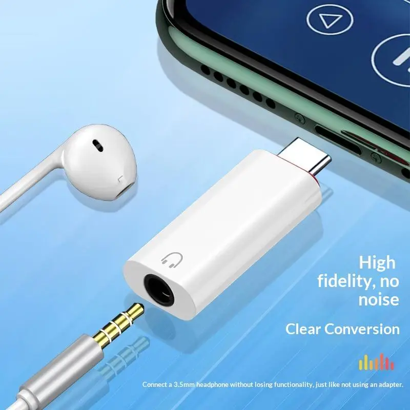 1/3/5Pcs Type-C Headphone Connector USB C To 3.5mm Earphone Adapter Audio Converter Jack For Phone 15