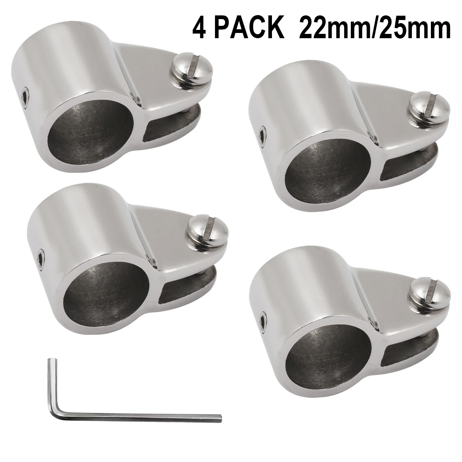 4 Pcs 22mm/25mm Bimini Top Hardware Fitting Jaw Slides Marine Stainless Steel 316 Boat Awning Fitting