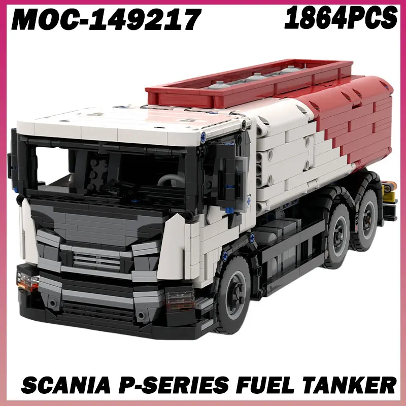 

1864PCS MOC-149217 P-Series Fuel Tanker Building Blocks DIY Assemble Bricks Transportation Educational Creative Toys