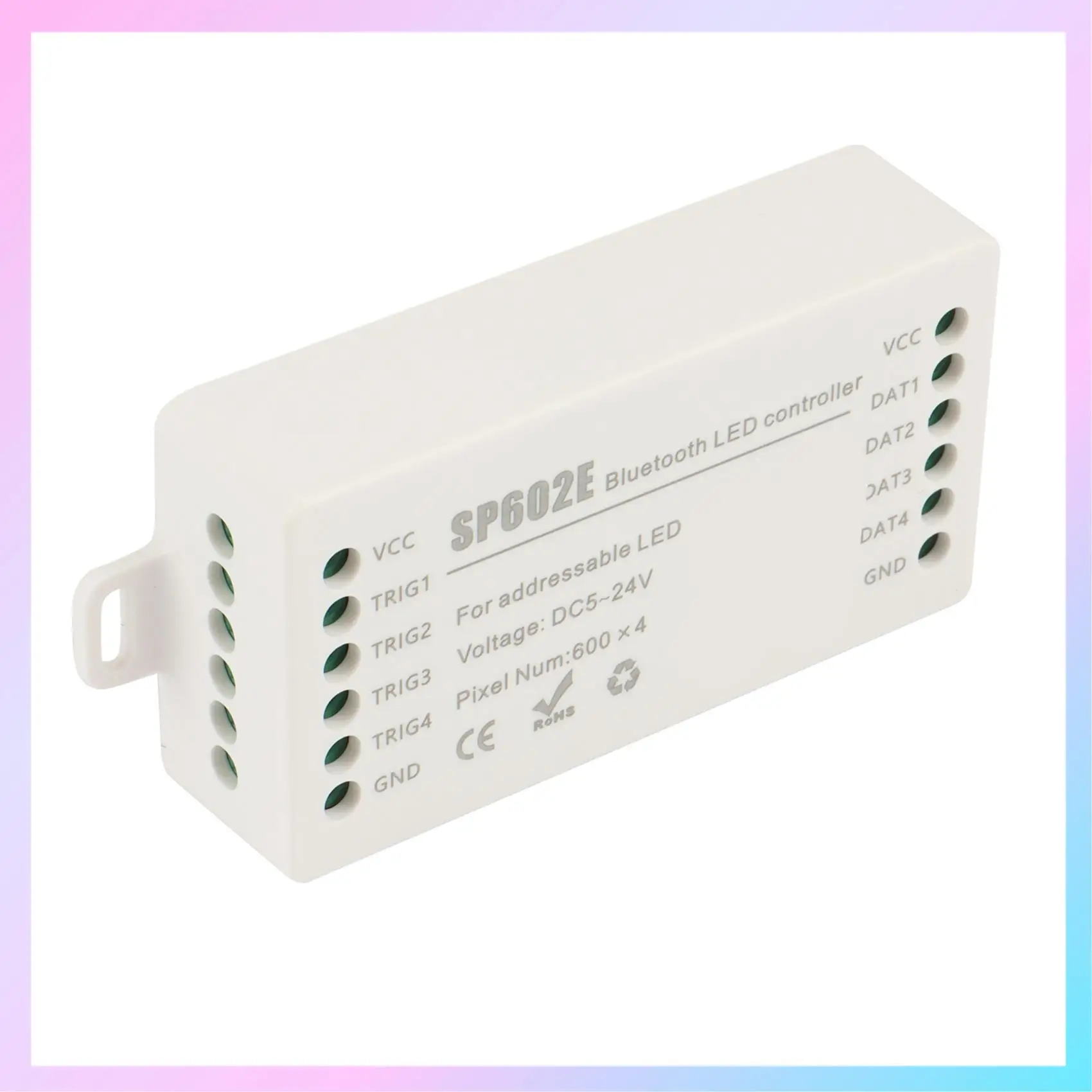 

AB25-SP602E 4 CH Signal Output WS2812B Music Controller Built In Mic WS2811 WS2815 LED Light Strip Bluetooth App DC5V-24V