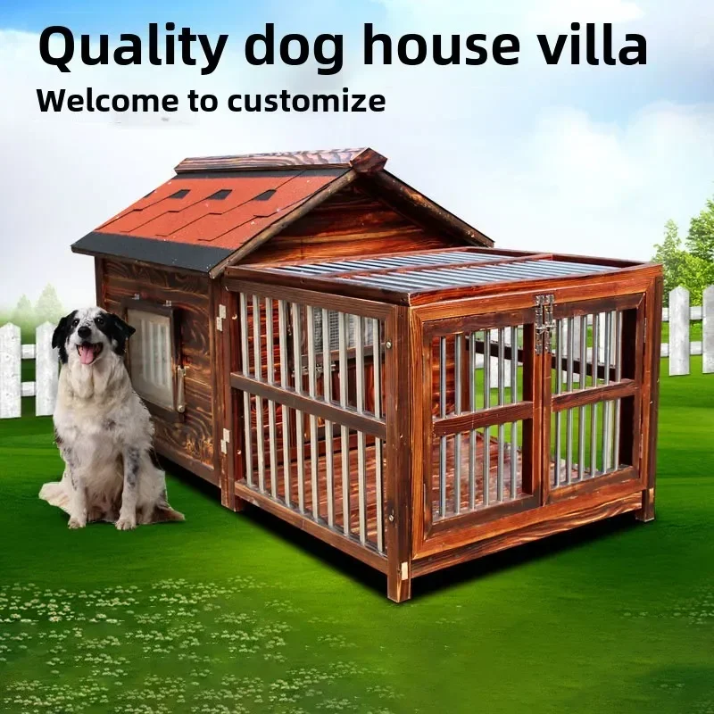 

4XL Pet Kennel Large Dog Summer Cooler All Seasons Universal Medium Dog Kennel Solid Wood Removal and Washing