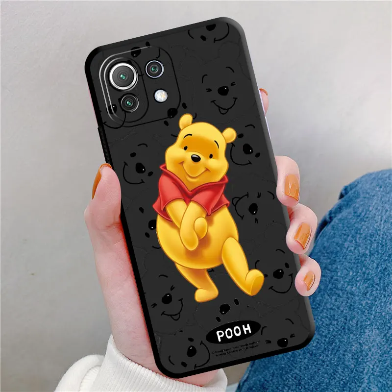 Disney Winnie The Bear Case For Xiaomi Poco X3 NFC X5 X4 11 Lite 11T 12 13 10T 9T F3 F1 C40 M3 M4 M5 Soft Funda Phone Cover