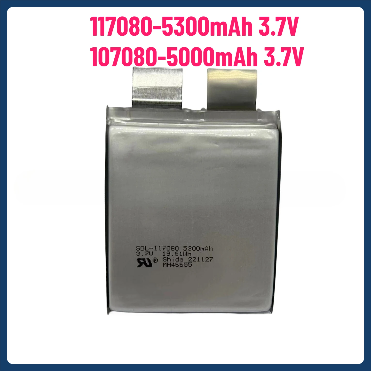 

2PCS 3.7V 107080-5000mAh DIY Weld 2S 3S Battery Cell for Jump Car Starter ,Power Tool ,Spot Welder 117080-5300mAh 35C-70C