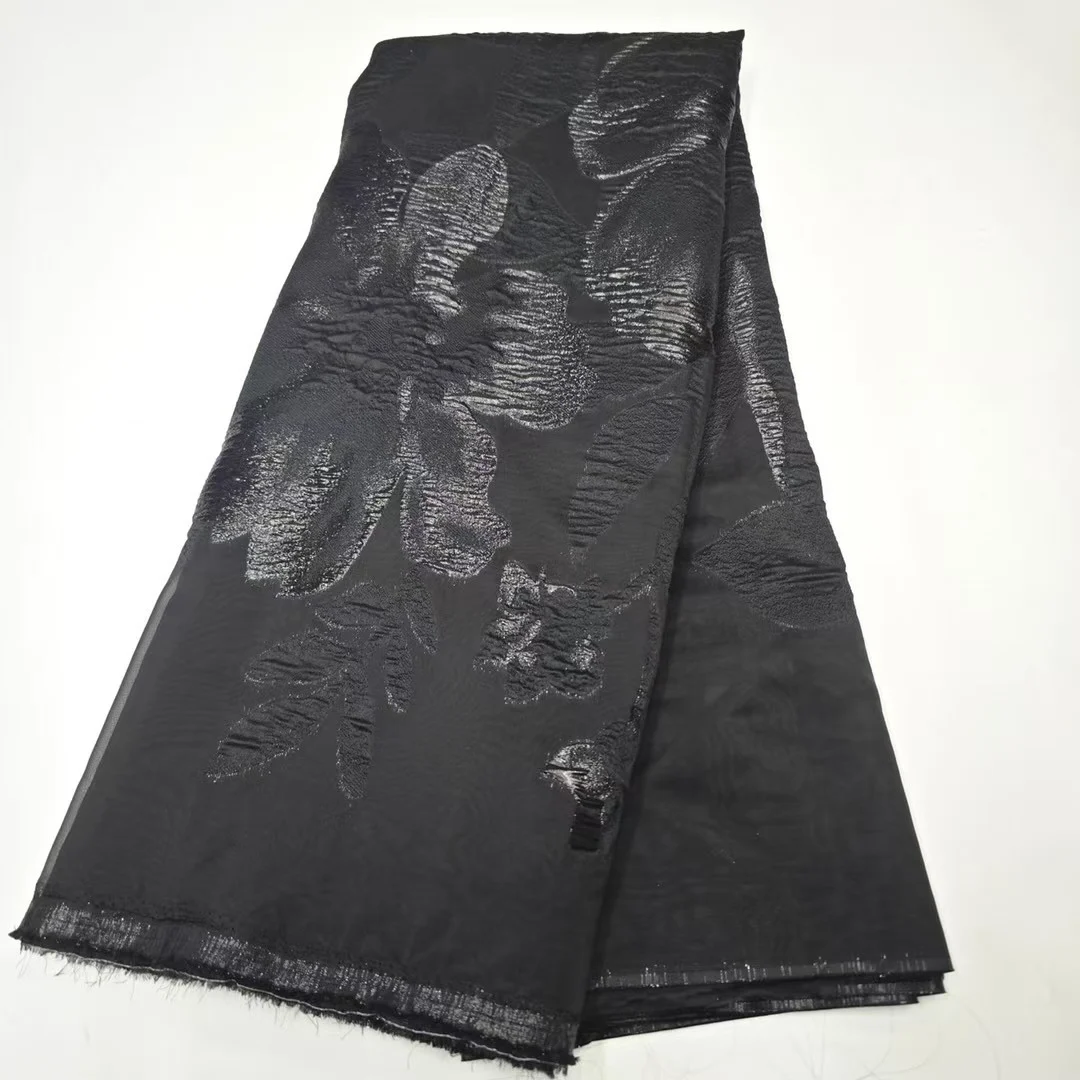 

French Brocade Fabrics Damask Lace 2025 High Quality 5 Yards Nigerian African Lace for Sewing Women Party Dresses AHD6308