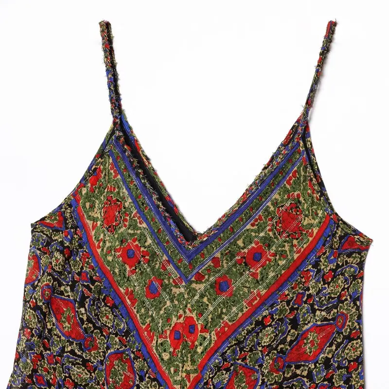 Été 2025 longue v-ne couleur Blo imprimé Maxi Dr femmes Svel trajet Sle Dr genou longueur robe Ele chic