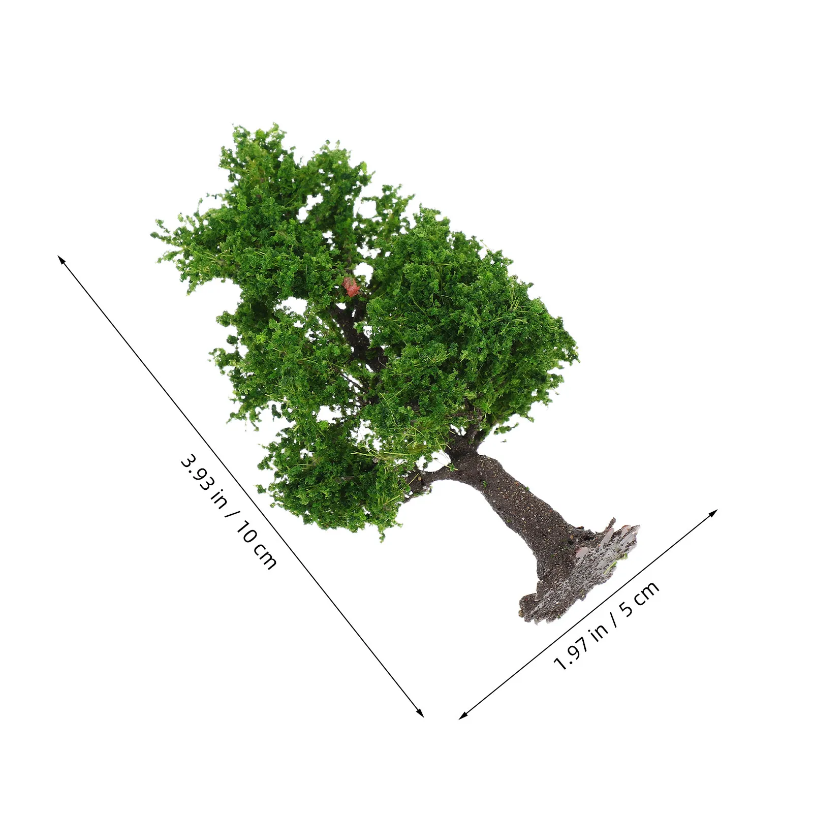 Miniature Landscape Tree Scenery Realistic Fairy Garden Decoration for Train Railway Sand Table Diorama Micro Landscape Ornament