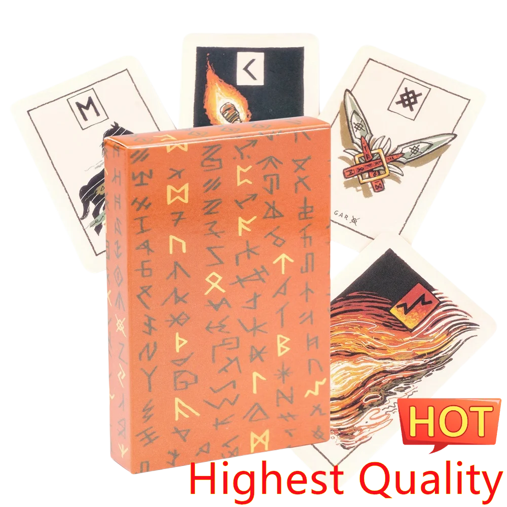 Divination Green Glyphs Runes Card Tarot Kit Sorcery Decks Card Games  Ceremonial Magic Tarot Cards Deck