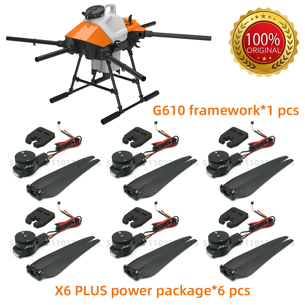 

EFT G610 6 Axis Agriculture Sprayering frame 10L 10KG Load Agriculture Spraying x6 plus Foldable Propeller Spraying insecticides