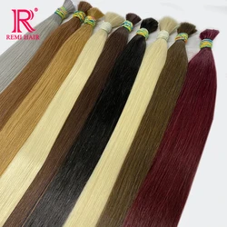 Remy Human Hair Bulk 100% Virgin Unprocessed No Weft  Bone Straight  Vietnam Hair Extensions for Women